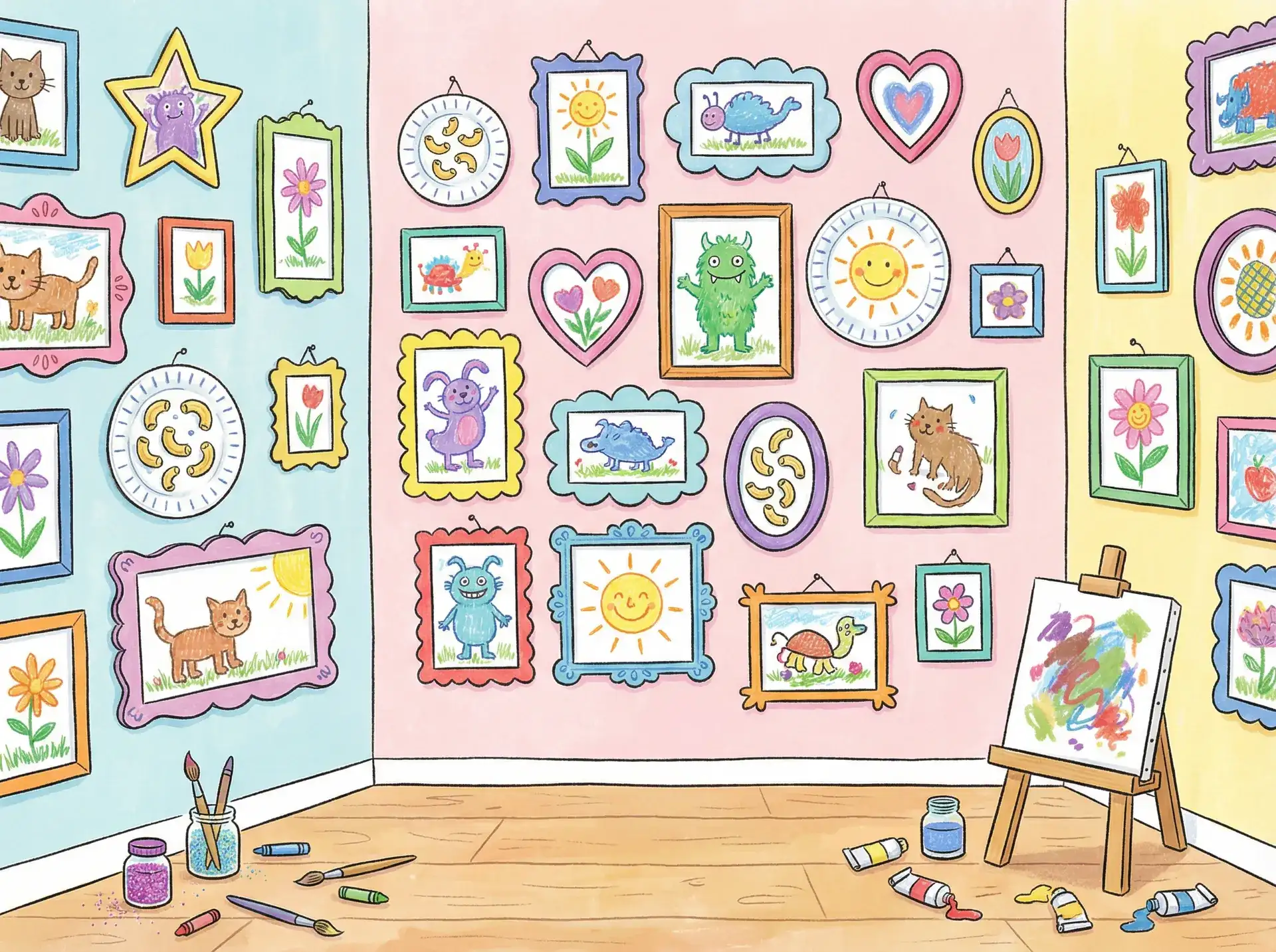 小朋友的彩色画作 - 钟点工们 创意展示